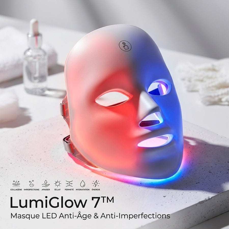 LumiGlow 7™ | Masque LED Anti-Âge & Anti-Imperfections