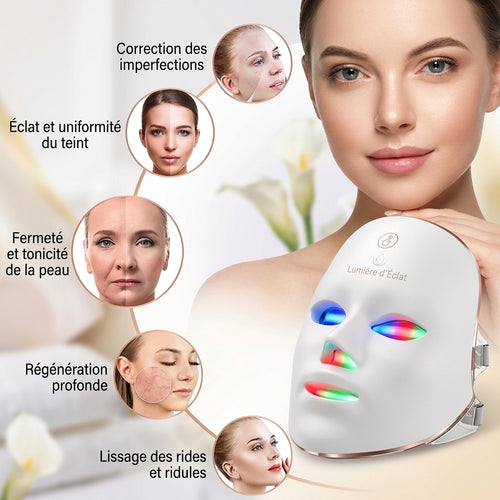 Masque LED Luméa - Résultats anti-âge - Fermeté éclat et réduction des rides